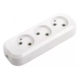 General роз. колодка 3гн., 10А , 250В, 2,2кВт Серия "Easy" с доп. крышкой (АВС-пластик) белая