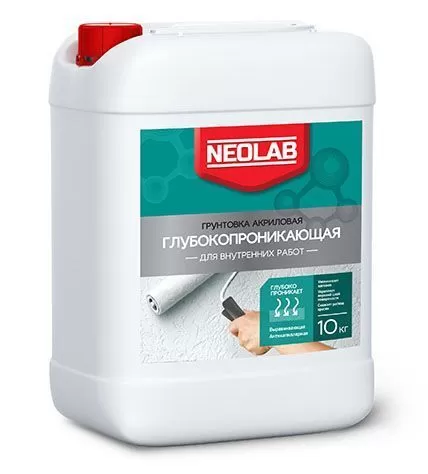 Грунтовка акриловая ГЛУБОКОПРОНИКАЮЩАЯ для внутренних работ 30 кг (уп.1 шт.) NEOLAB