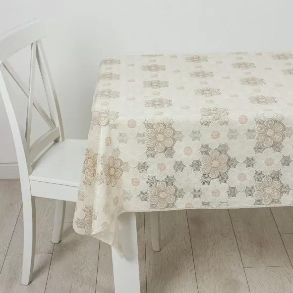 Клеенка ажурная "Lace Print" YD-473C, беж (1,37х20м)