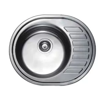 Мойка F-4460 овальная глянец маленькая без отверстия 44*60*18 (4557) Frap